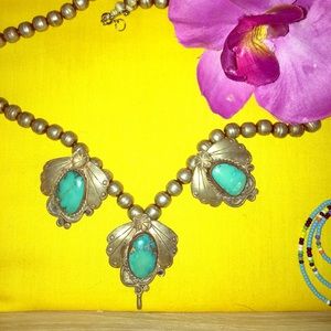 Antique Turquoise and Silver necklace